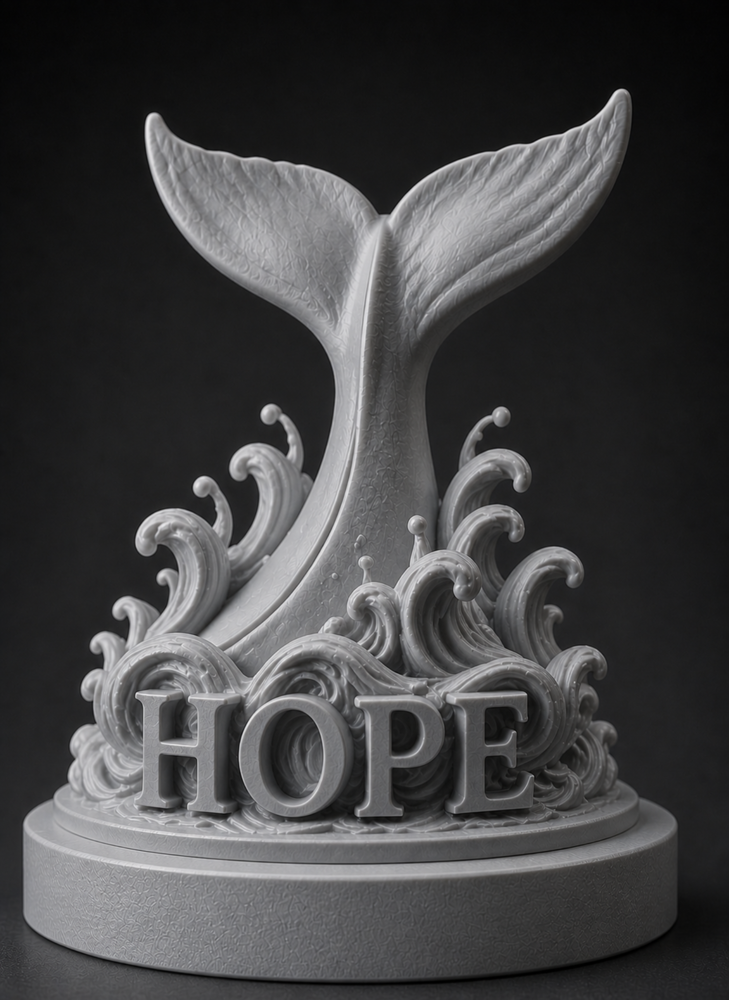 HOPE Statue Grau