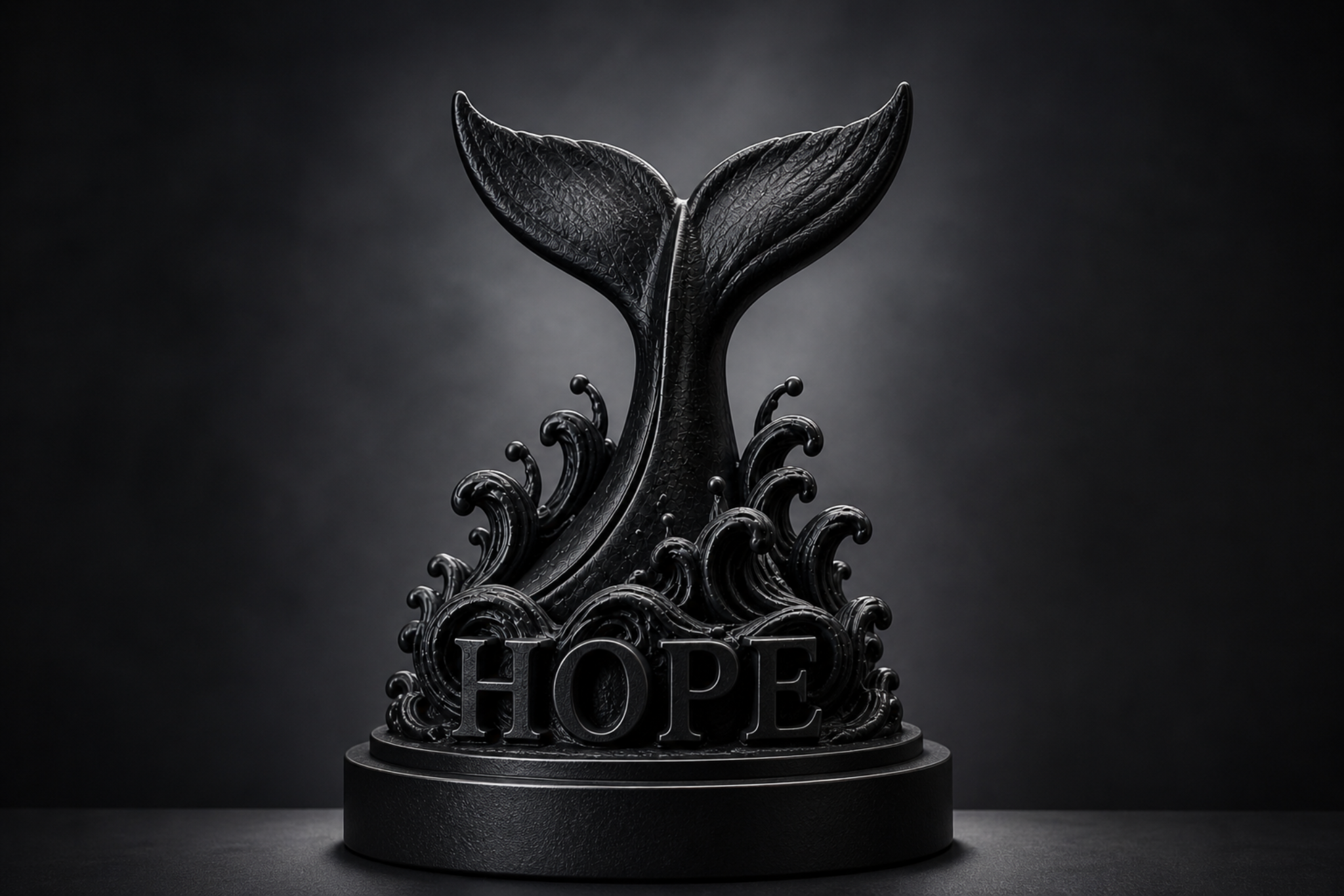 HOPE Statue in Schwarz